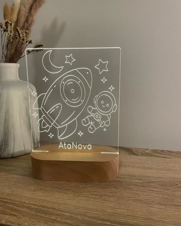 Cadeau voor Jongens — Dino Lamp, Ruimte Lamp en Meer met Naam