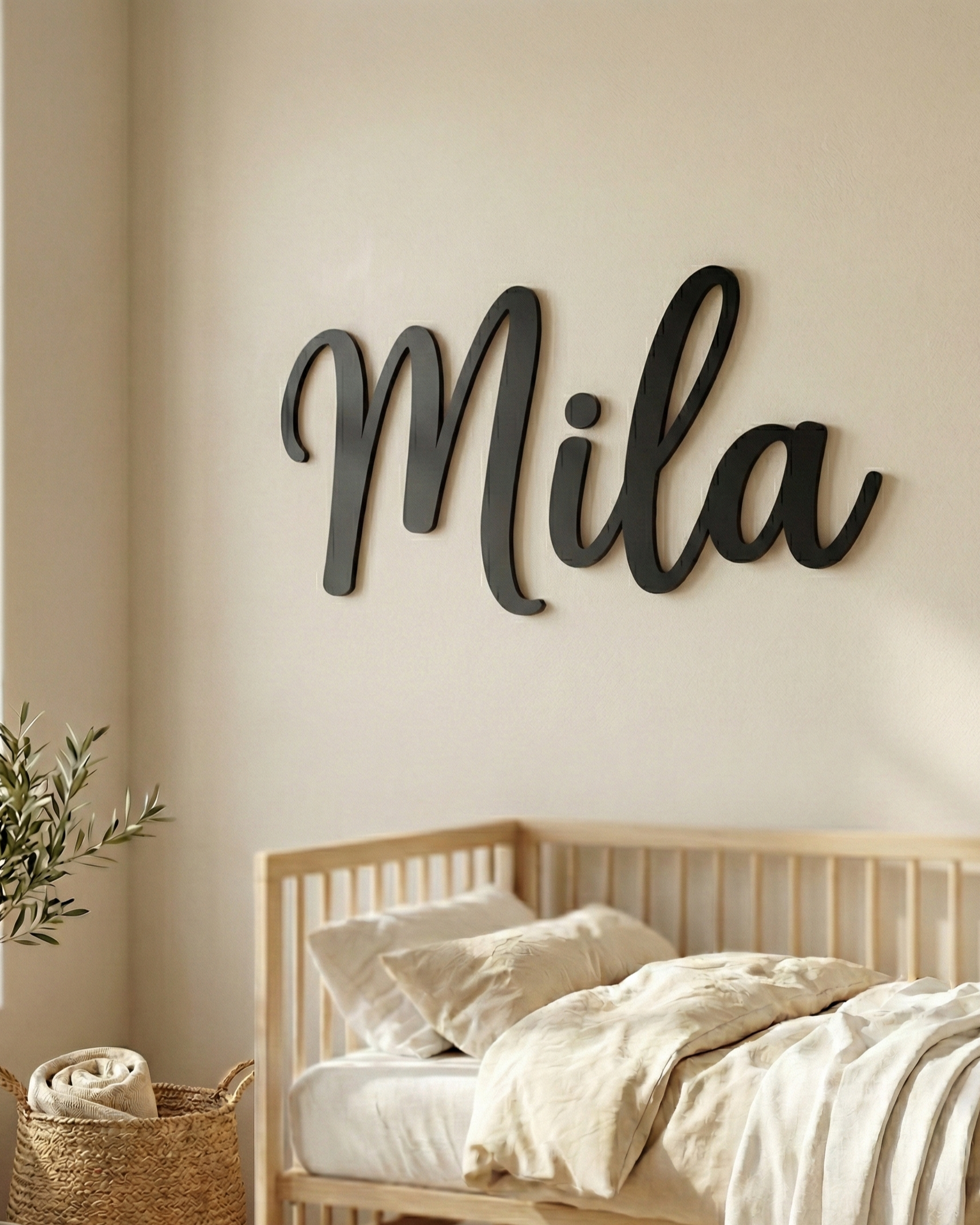 Kinderzimmer-Namensschild — Holz & Acryl