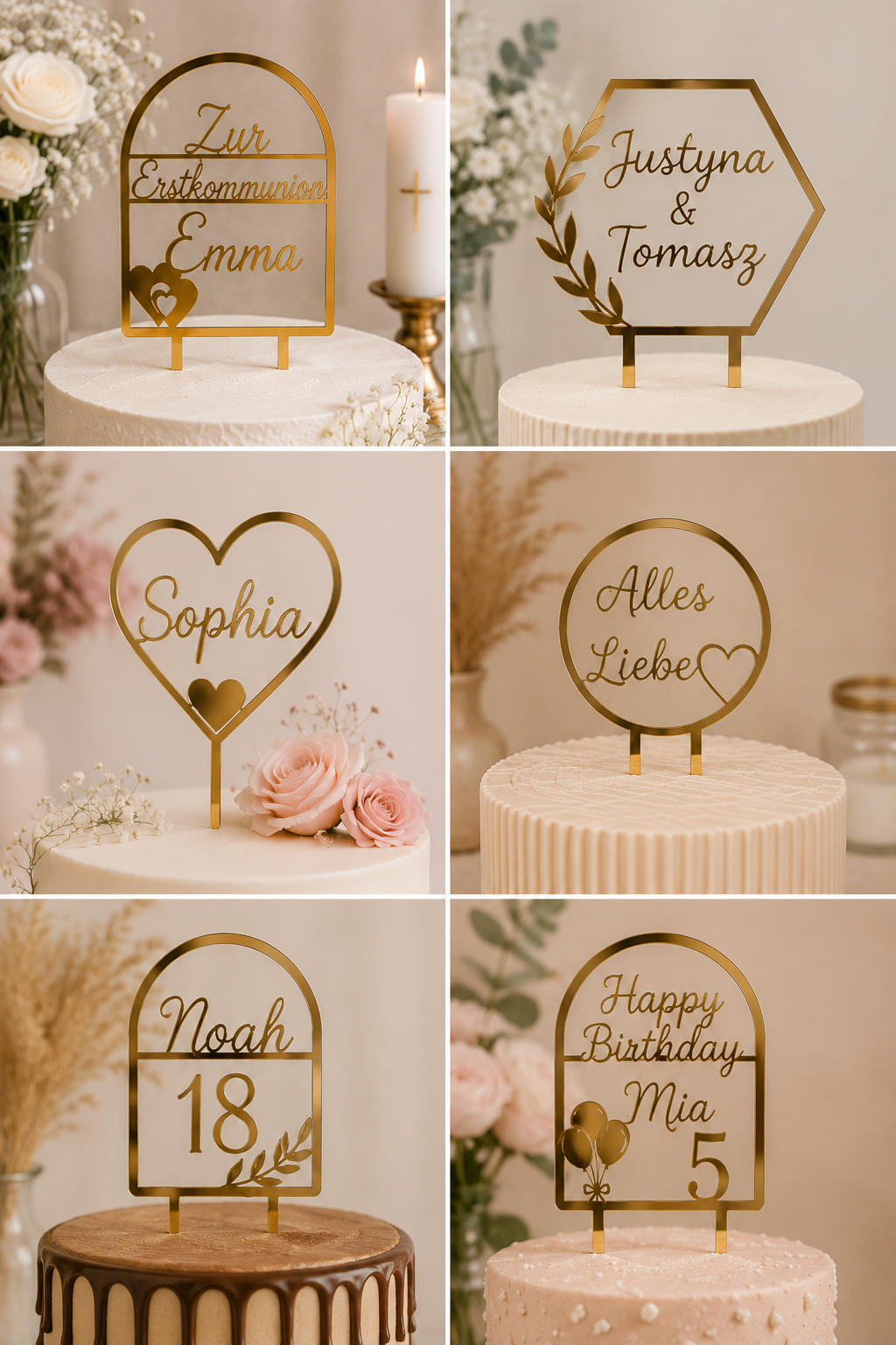 Personalised Cake Topper — Name & Age