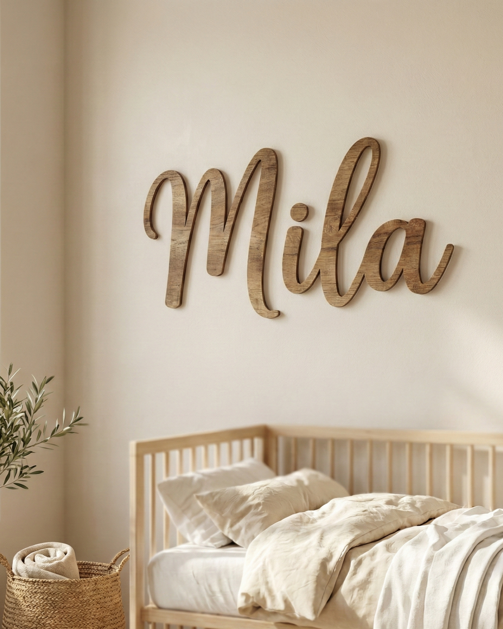 Nursery Name Sign — Wood & Acrylic