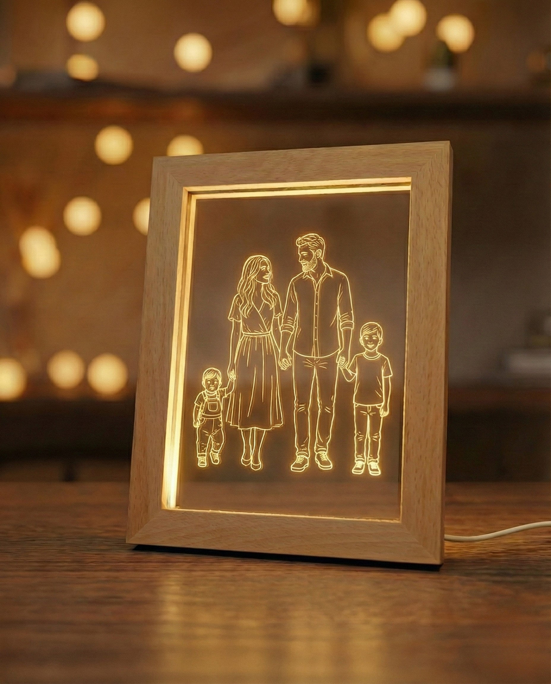 StoryFrame™ — Framed Line Art Lamp
