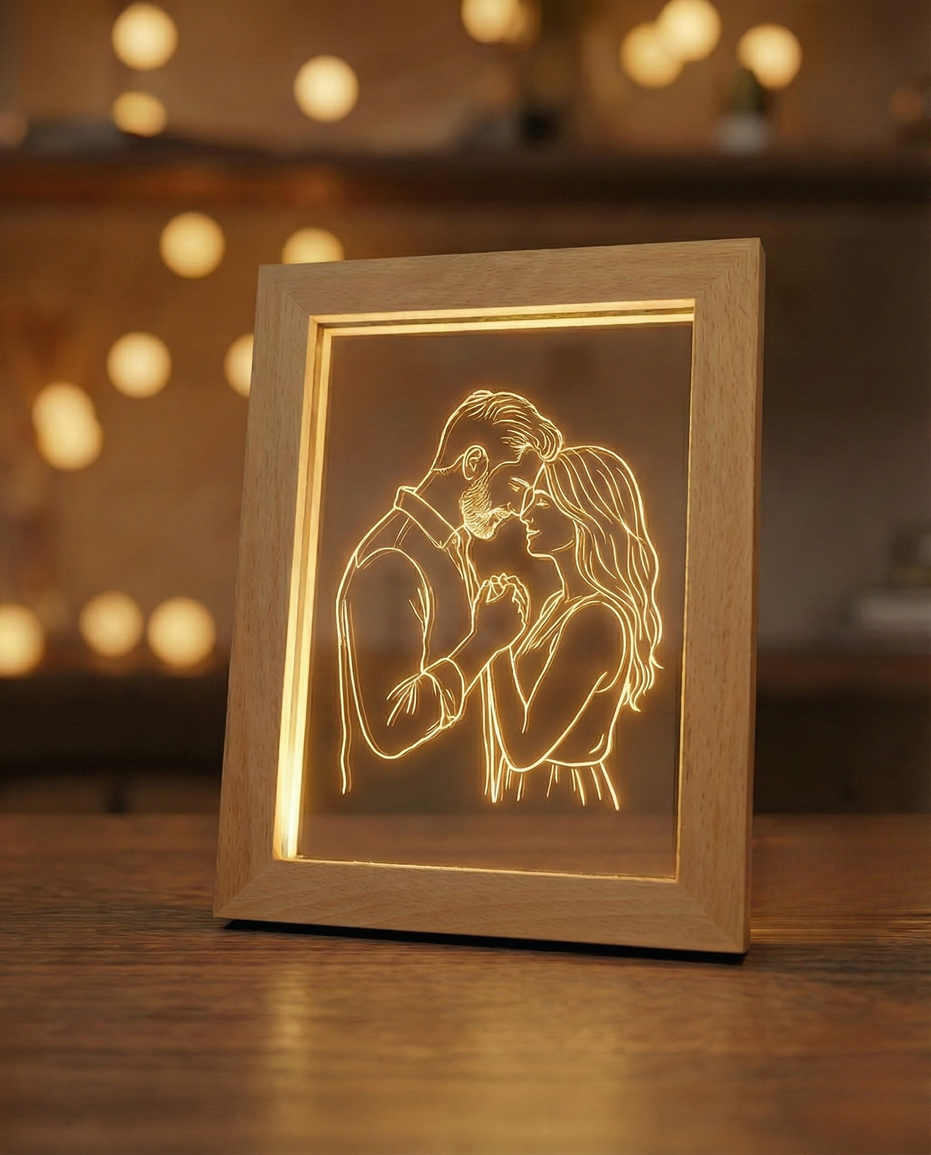 StoryFrame™ — Gerahmte Line-Art Lampe