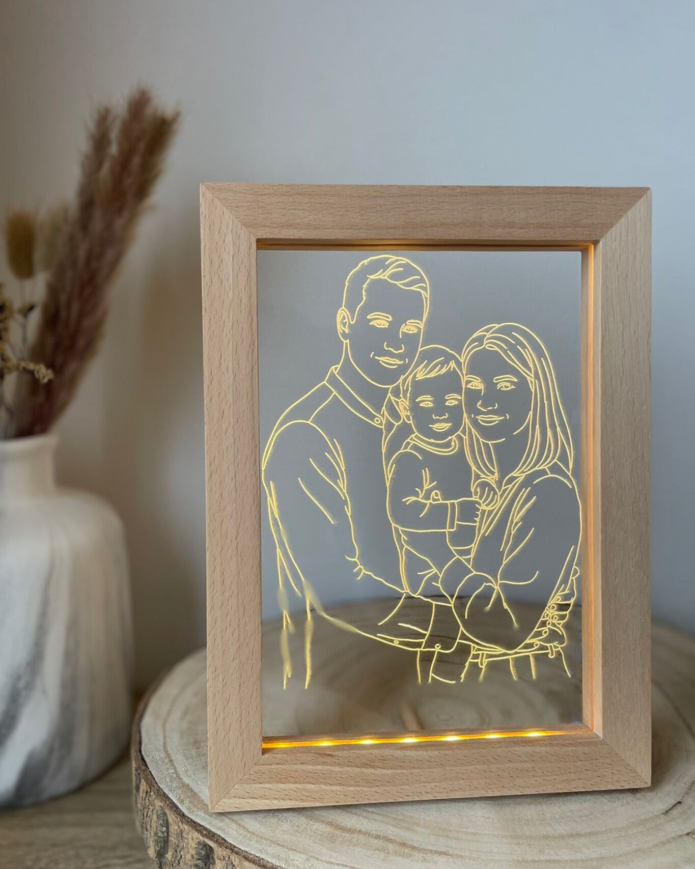 StoryFrame™ — Gerahmte Line-Art Lampe