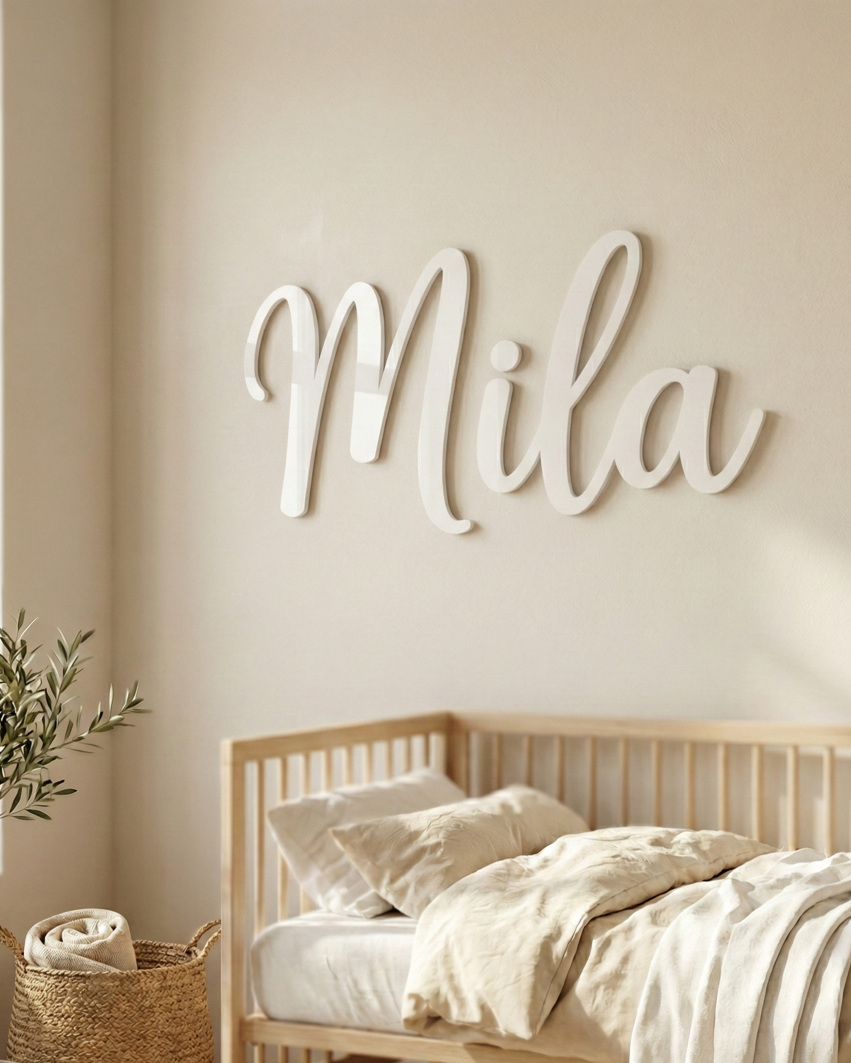 Nursery Name Sign — Wood & Acrylic
