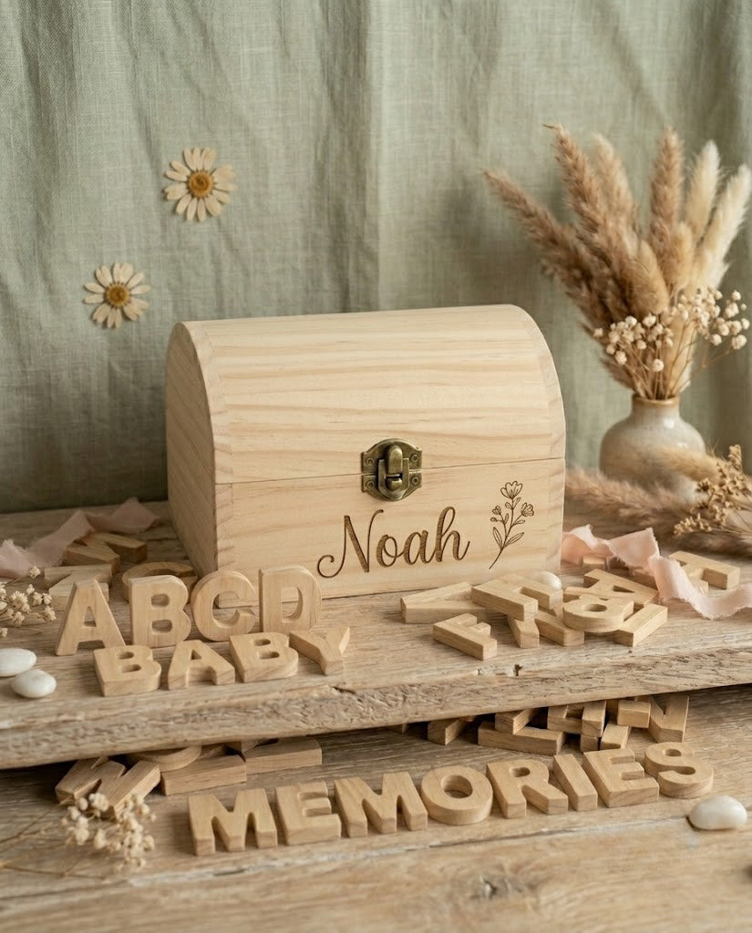Alphabet en Bois — Lettres A–Z & Coffret Souvenir