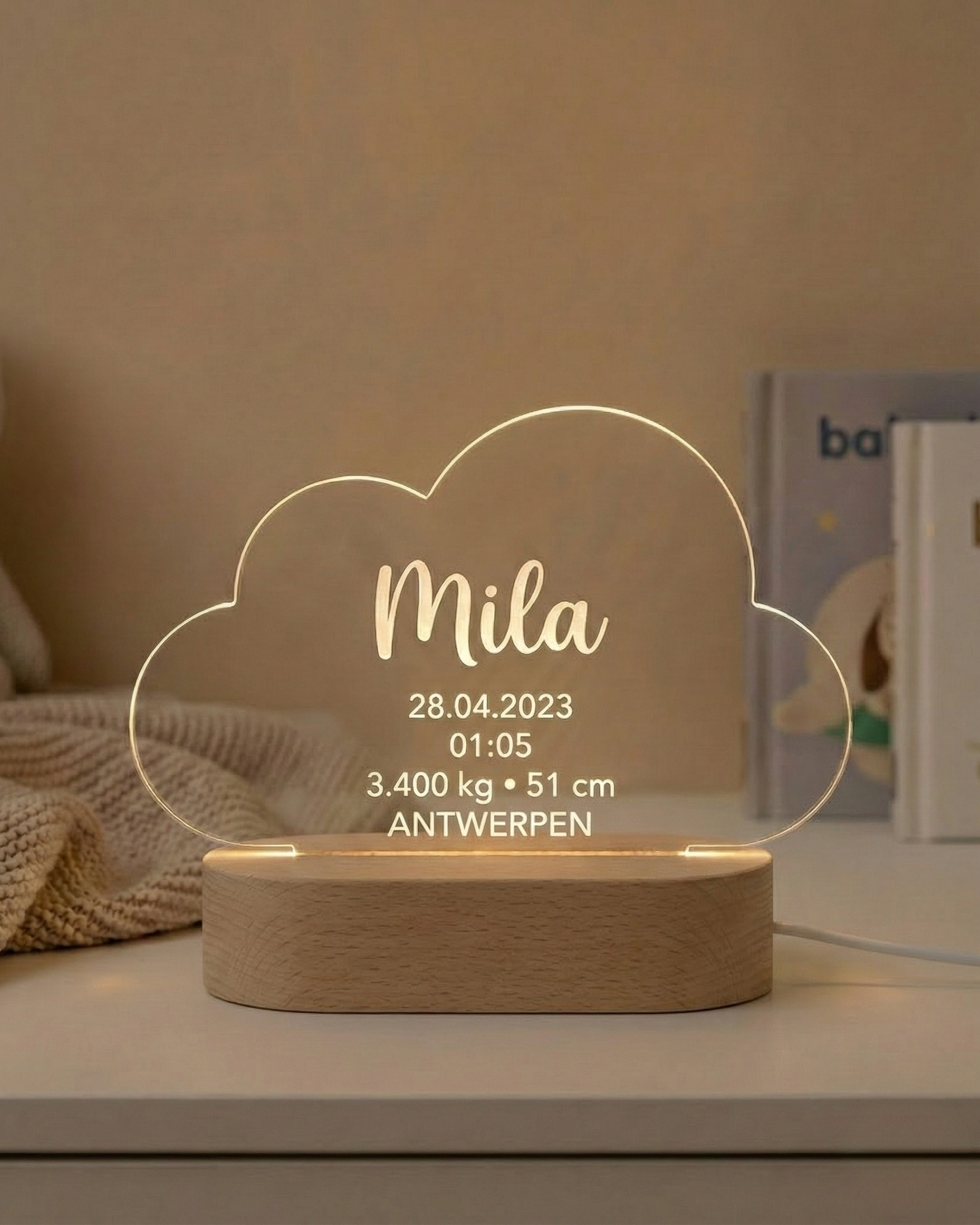 FirstLight™ — Birth Stats Lamp