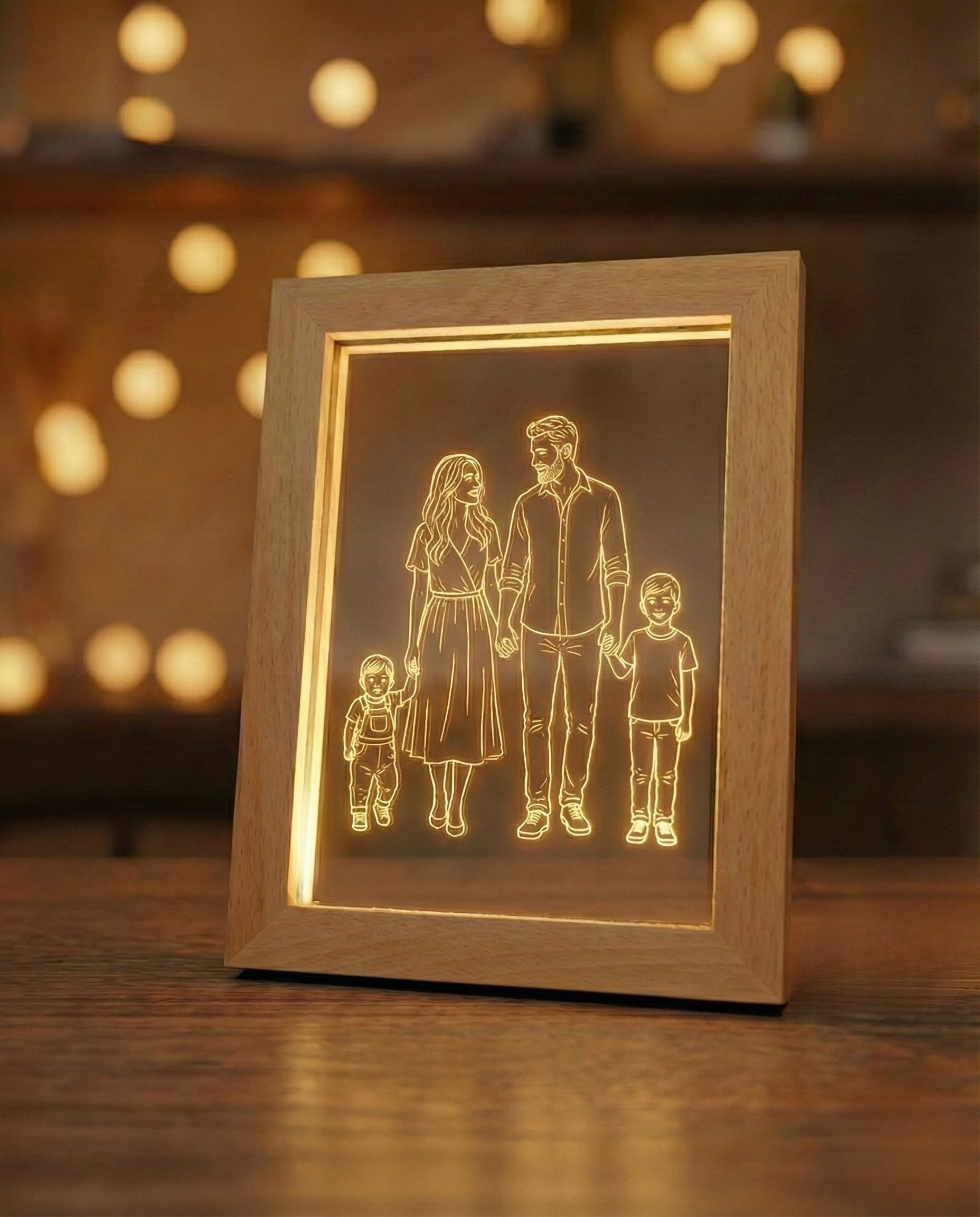 StoryFrame™ — Gerahmte Line-Art Lampe